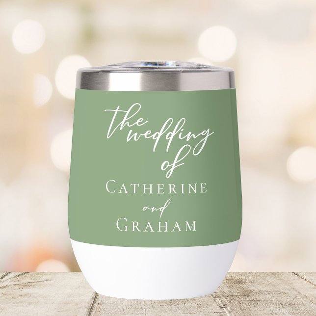 Sage Green White Typografy Custom Wedding (Von Creator hochgeladen)