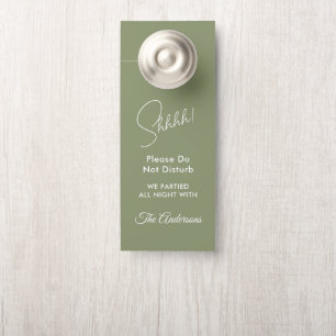 Sage Green White Wedding Door Hanger Türanhänger