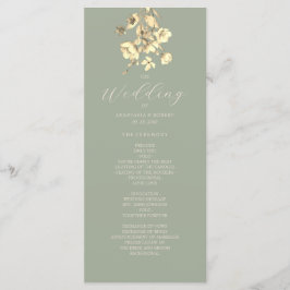 Sage Green Wildblume Wedding Program Programm
