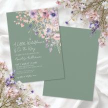 Sage Green Wildflower Floral Baby Shower