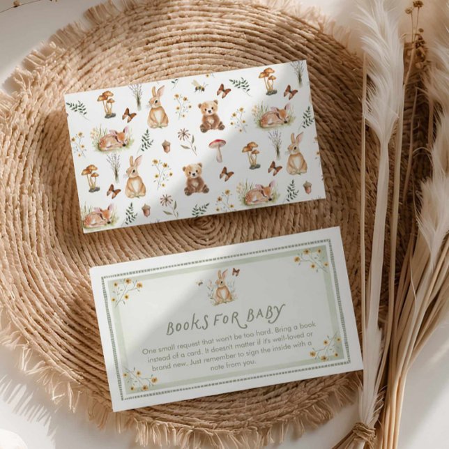 Sage Green Woodland Animals Books for Baby Card Begleitkarte (Sage Green Woodland Books for Baby Card)