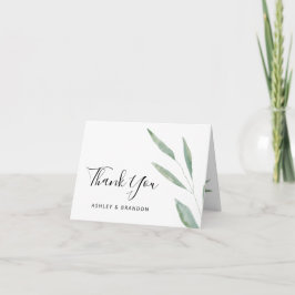 Sage Greenery Botanical Wedding Dankeschön Karte