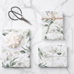Sage Greenery Elegante Soft Rose Gold Foliage Geschenkpapier Set<br><div class="desc">Botanisches Salbei Grün und Rose goldene Grüne elegante Packpapierblätter</div>