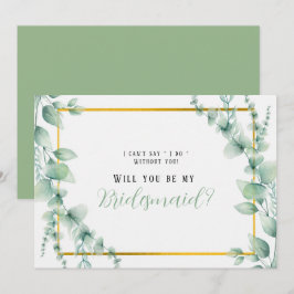 Sage Greenery Gold werden Sie meine Bridesmaid sei Einladung