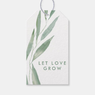 Sage Greenery Lass Liebe Grow Tags, Gastgeschenk H Geschenkanhänger