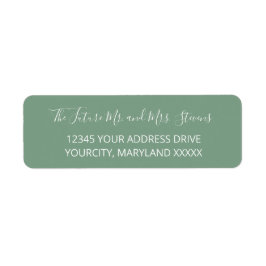 Sage Greenery Wedding Return Address Label