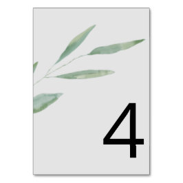 Sage Greenery Wedding Tischnummer Cards