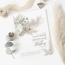 Sage Greenery White Blume Pampas Grass Wedding