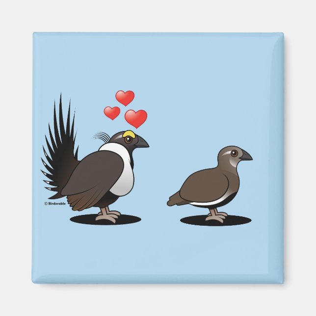 Sage Grouse-Liebe Magnet (Vorne)