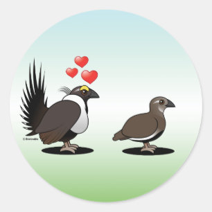 Sage Grouse-Liebe Runder Aufkleber