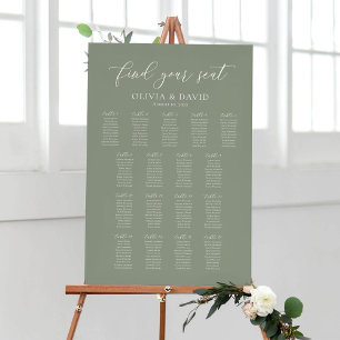 Sage Grün 17 Tische Finde Deinen Platz Sitzplan Poster