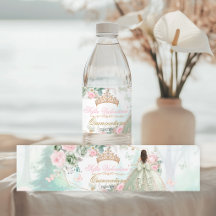 Sage Grün Blush Pink Whimsical Forest Quinceañera