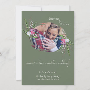 Sage-Grün-Fotorahmen floral Save The Date