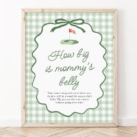 Sage Grün Golf Gingham Wie groß ist Mamas Bauch