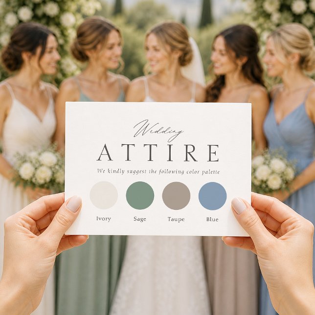 Sage Grün Hochzeitskleidung Karte (Von Creator hochgeladen)
