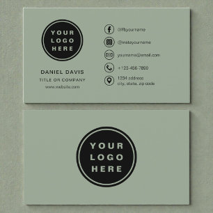 Sage-Grün-Minimalist-Logo-Social-Media-Icons Visitenkarte