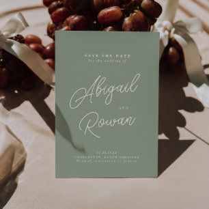 Sage-Grün-Minimalist-Save-the-Date-Einladung Einladung