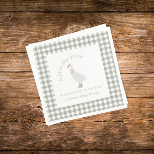 Sage Grün Preppy Alberne Kleine Gans Baby-Party Serviette