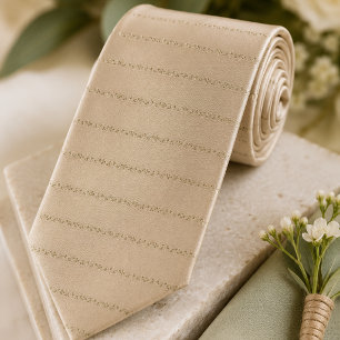 Sage Grün und Champagner Luxuriöses florales Strei Krawatte