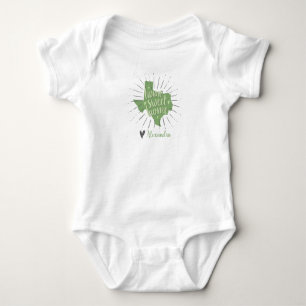 Sage Grün und Grau Zuhause Texas Baby Strampler