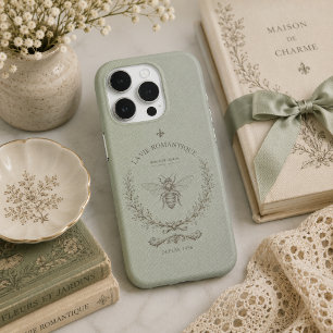 Sage Grün Vintage Biene  Französische Landhaus-Rus iPhone 15 Pro Hülle