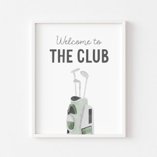 Sage-grün Willkommen im Club Golf-Kinderzimmer Pos Poster