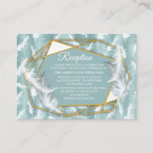 Sage Grüne Seide & Gold, weißer Flamingo, Glitzern Begleitkarte