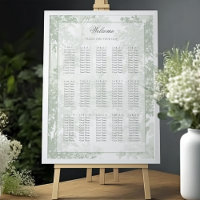 Sage-Grüner Landschaft-Toile-Hochzeits-Sitzplan