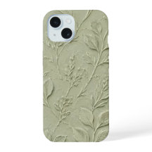 Sage-Grünes Botanisches Blattmuster-iPhone-Case 