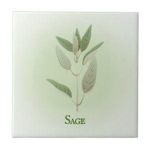 Sage Herbal Design Keramik Tile Fliese