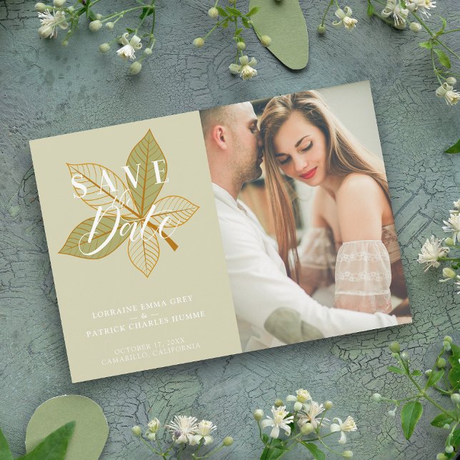 Sage Herbst verlässt Themed Wedding Custom Foto (Von Creator hochgeladen)