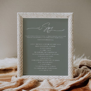 SAGE I Spy Wedding Hashtag Sign Poster