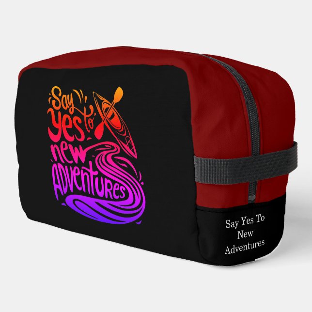 Sage ja zu neuen Abenteuern Waschbeutel (Linke Seite)