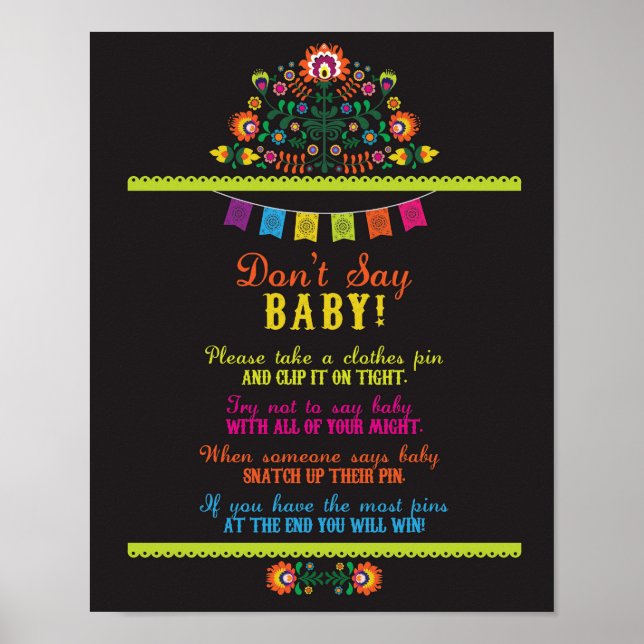 Sage kein Baby Fiesta Shower Poster (Vorne)