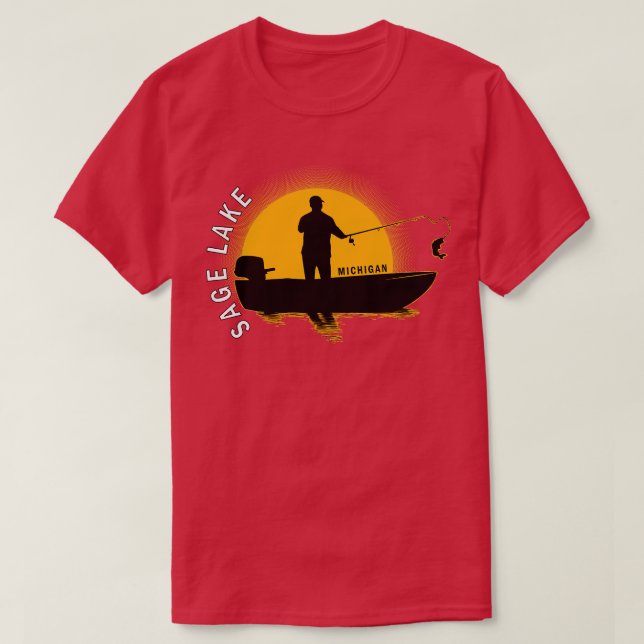 Sage Lake Fischen T-Shirt (Design vorne)