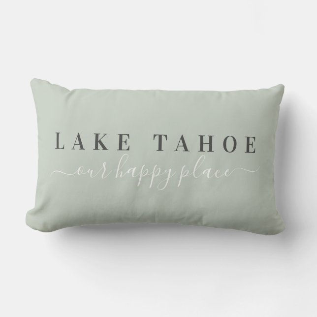 Sage Lake Tahoe Happy Place Lumbar Pillow Lendenkissen (Vorderseite)