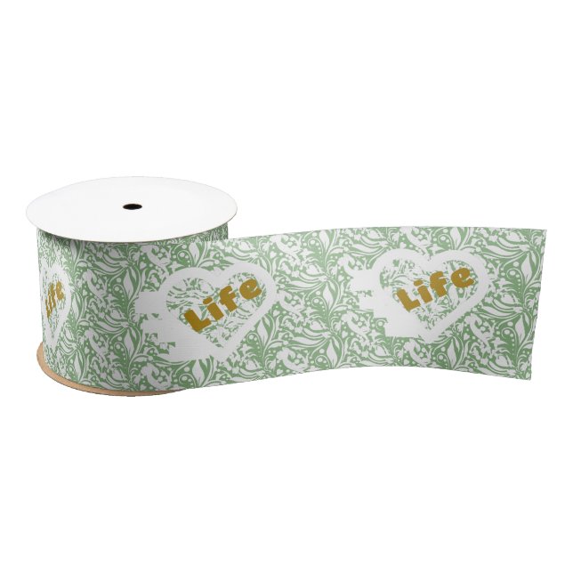 Sage Life Ribbon entworfen von Poet Adiela Akoo Satinband (Spule)