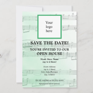 Sage Local Music Store I Logo Open House Save The Date