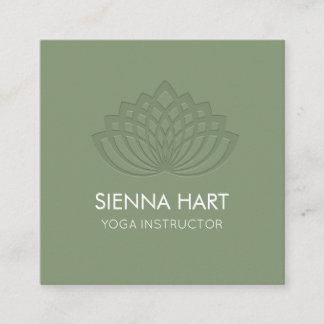 Sage Lotus Yoga Instructor Quadratische Visitenkarte