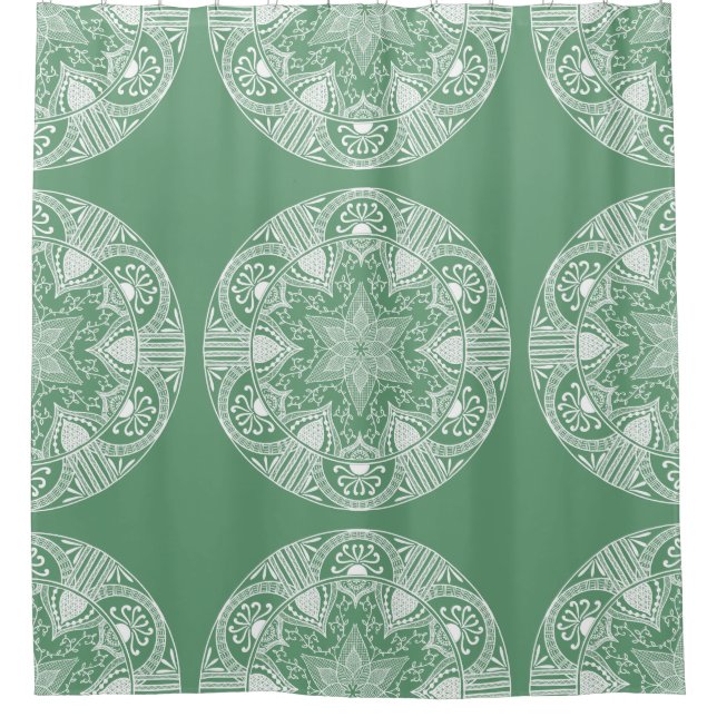Sage Mandala Duschvorhang (Vorderseite)