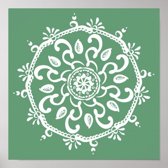 Sage Mandala Poster (Vorne)