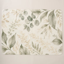 Sage Meadow Botanical Sherpa-Decke