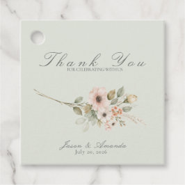 Sage Meadow Botanisches Hochzeitsgeschenk-Tag Geschenkanhänger