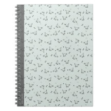 Sage Minimalist Katze Linien Kunst Notizbuch