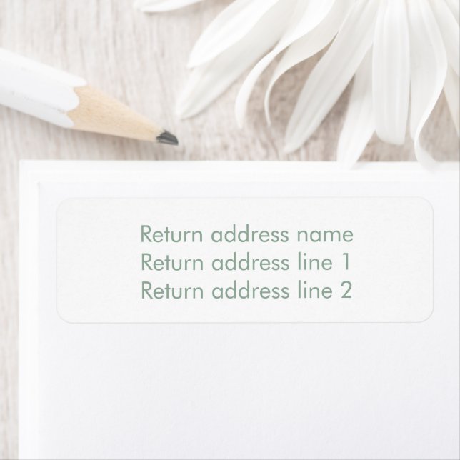 Sage Minimalist Modern Christmas Return Address (Insitu)