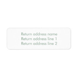 Sage Minimalist Modern Christmas Return Address