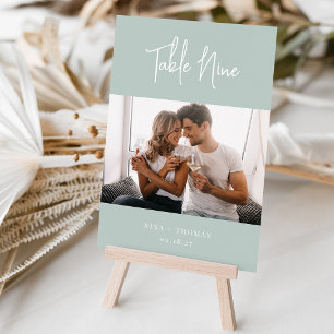 Sage Modern handschriftlich + Klassisches Serif-Fo Tischnummer