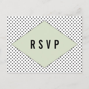 Sage Modern Polka Dots UAWG Postcard Einladungspostkarte