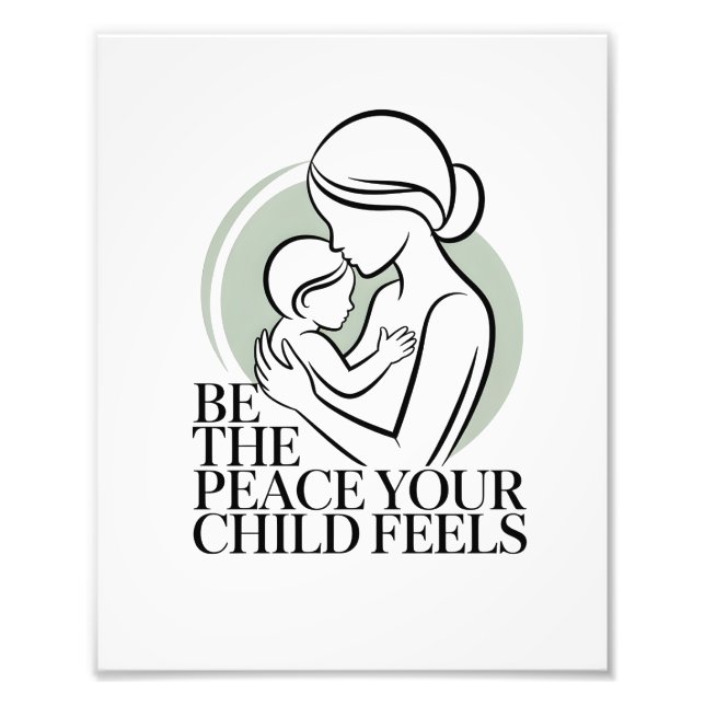 Sage Mother Baby Silhouette Mantra Fotodruck (Vorne)