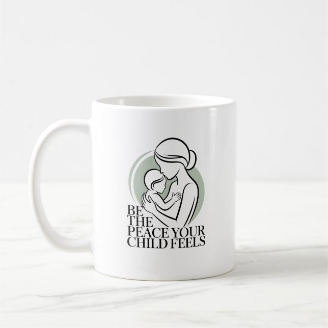 Sage Mother Baby Silhouette Mantra Kaffeetasse (Links)